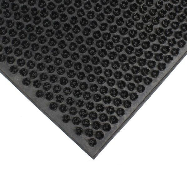 JVL DOORMAT RUBBER CONDOR BLACK 40X60CM