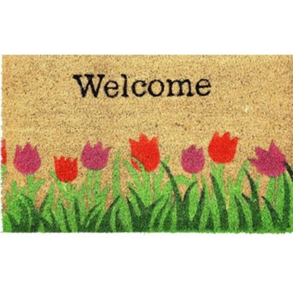 DOORMAT PVC WELCOME FLOWERS 40X60CM