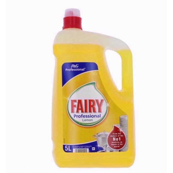 FAIRY WASHING UP LIQUID LEMON 5LTR PACK OF 2