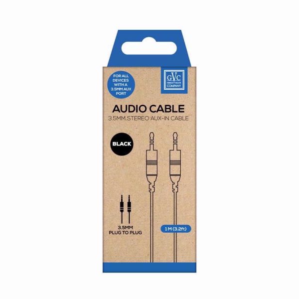 GVC AUX CABLE 1M BLACK