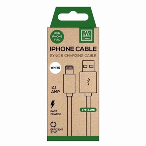 GVC I PHONE CABLE 1M WHITE