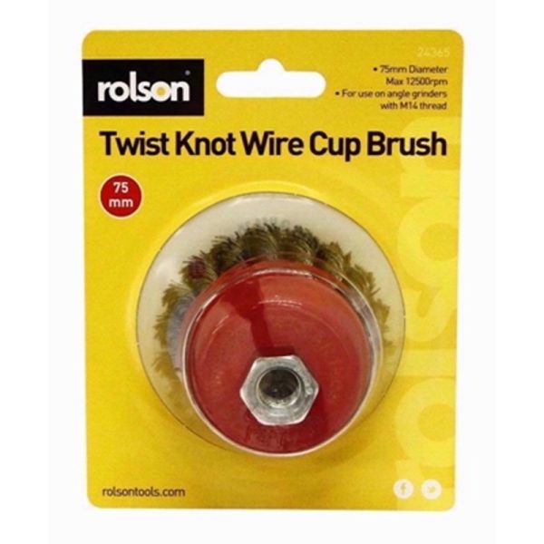 ROLSON TWIST KNOT WIRE CUP BRUSH