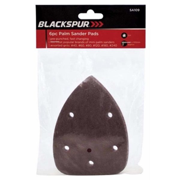 BLACKSPUR PALM SANDER PAD PACK OF 6