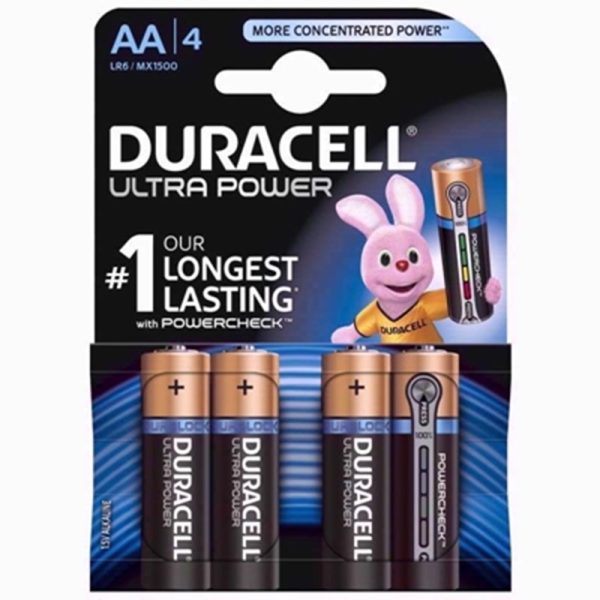 DURACELL BATTERIES OPTIMUM AA PACK OF 4