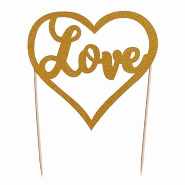 MASON CASH TOPPER LOVE GLITTER GOLD