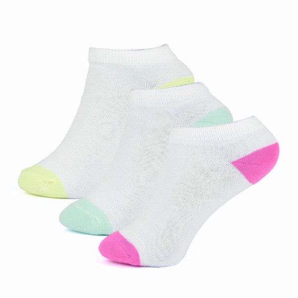 SOCKS GIRLS 3 TRAINER WHITE PACK OF 4