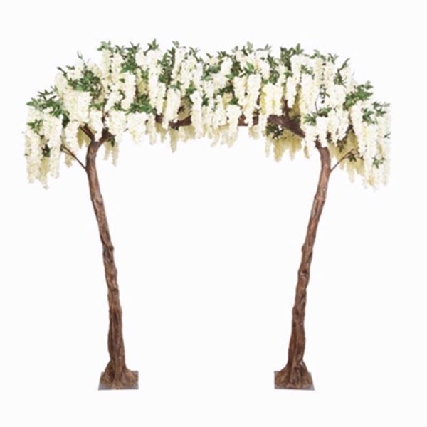 WISTERIA BLOSSOM HALF ARCH TREE CREAM 320CM