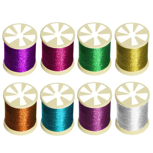 SE METALLIC SEWING THREADS 8PC