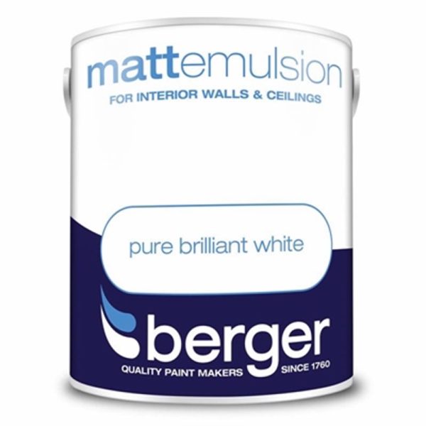 BERGER MATT EMULSION WHITE 5 LITRE