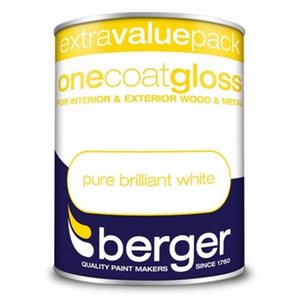 BERGER ONE COAT GLOSS 1.25 LITRE(SPECIAL)