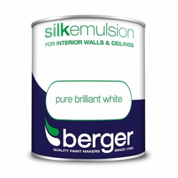 BERGER SILK EMULSION 1LTR WHITE