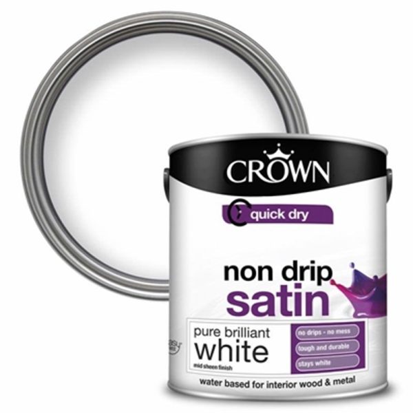 CROWN PAINTS NONDRIP SATIN 2.5L