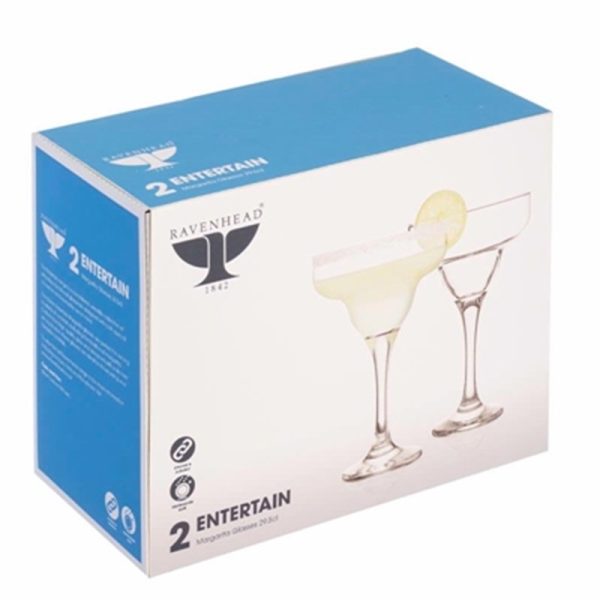 ENTERTAIN MARGARITA GLASSES 29.5CL PACK OF 2 (SP)