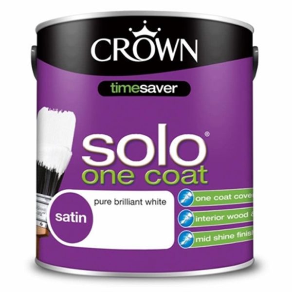 CROWN PAINTS SOLO SATIN WHT 2.5LT