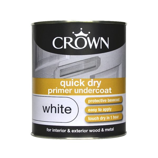 CROWN PAINTS UNDERCOAT WHITE 750ML