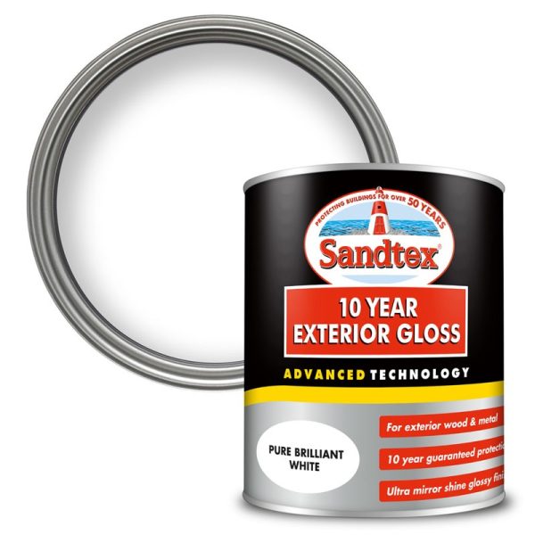 SANDTEX 10 YEAR EXTERIOR GLOSS WHITE 750ML