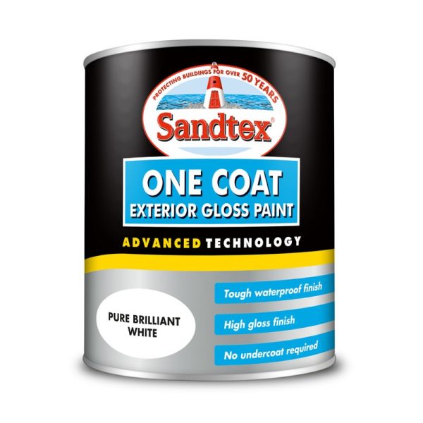 SANDTEX ONE COAT EXT GLOSS BRILLIANT WHITE 750ML