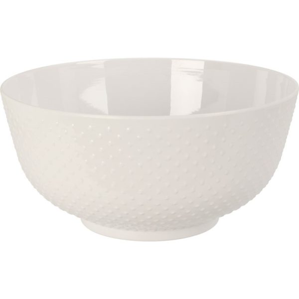 MELAMINE BOWL WHITE 25X10CM