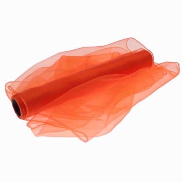 APAC ORGANZA ROLL BURNT ORANGE 40CMX9M