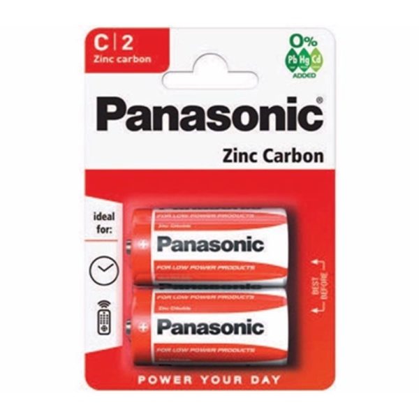 PANASONIC BATTERIES R14 C PACK OF 12