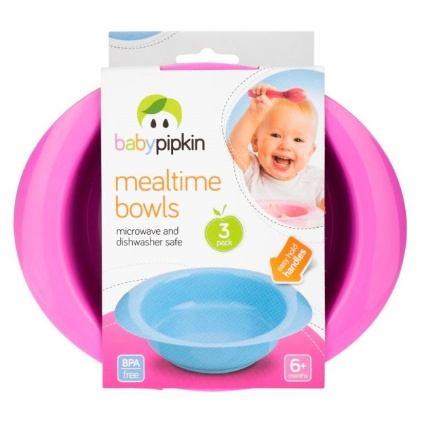 BABY PIPKIN MEALTIME BOWLS 3PCE