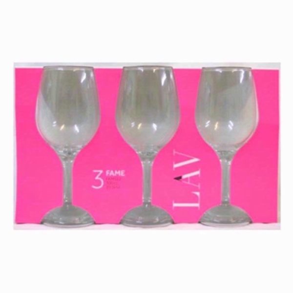 LAV FAME WINE GLASS 30CL PACK OF 3