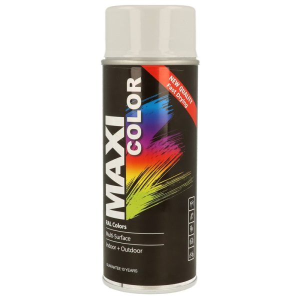 MAXICOLOR SPRAY PAINT GLOSS LIGHT GREY 400ML