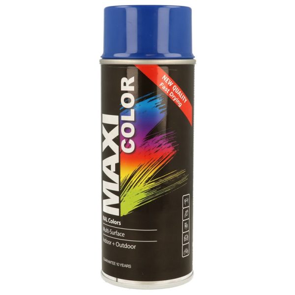 MAXICOLOR SPRAY PAINT GLOSS ULTRAMARINE BLUE 400ML