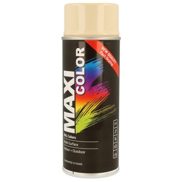 MAXICOLOR SPRAY PAINT LIGHT IVORY GLOSS 400ML