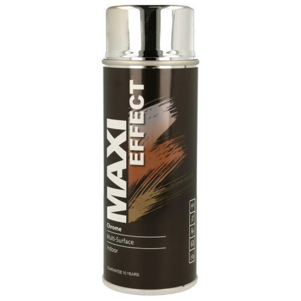 MAXICOLOR SPRAY PAINT METALLIC CHROME 400ML