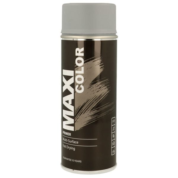 MAXICOLOR SPRAY PAINT PRIMER GREY 400ML