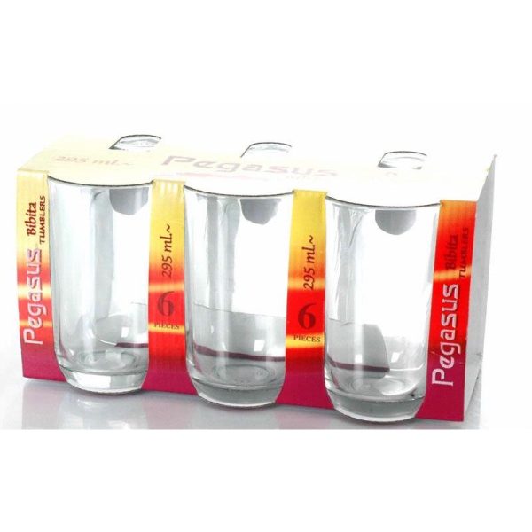 PEGASUS GLASS HI BALL 295ML PACK OF 6