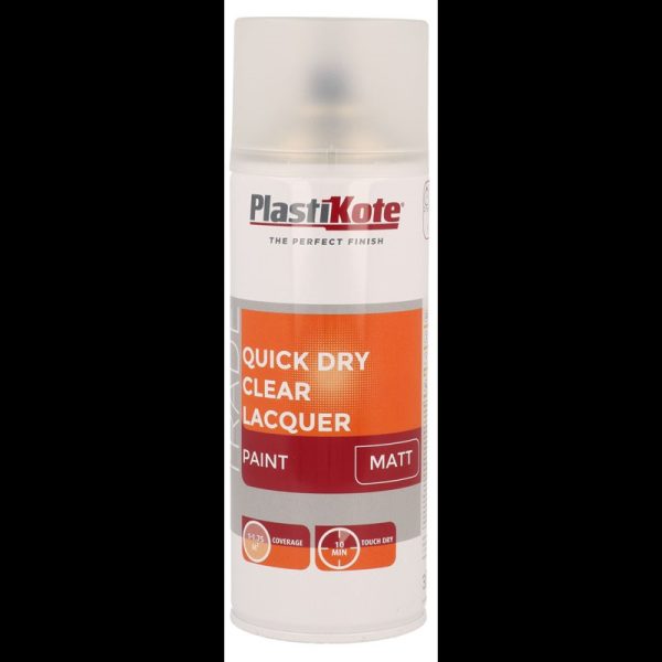 PLASTIKOTE QD CLEAR LACQUER MATT CLEAR 400ML