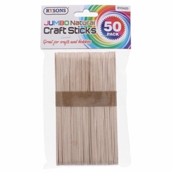 JUMBO CRAFT STICKS 50PC