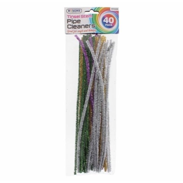 PIPE CLEANERS TINSEL 40PC