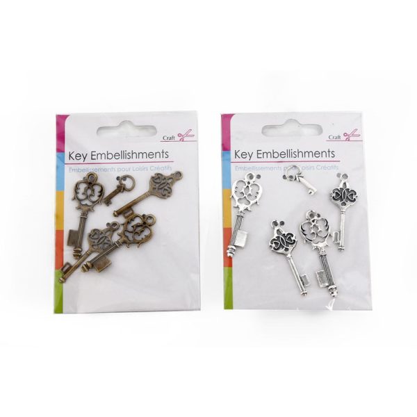 SIL PACK OF 5 CRAFY KEY EMBELISHMENTS