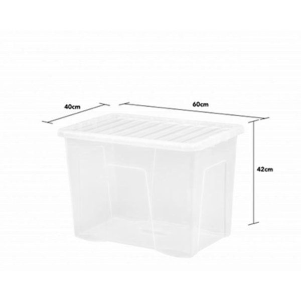 WHAM CRYSTAL 80LTR CLEAR BOX & LID