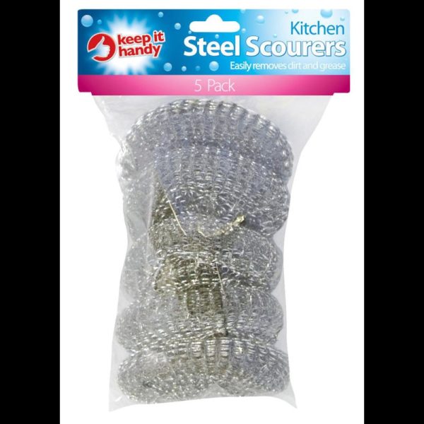 KEEP IT HANDY STEEL SCOURERS PACK OF 5