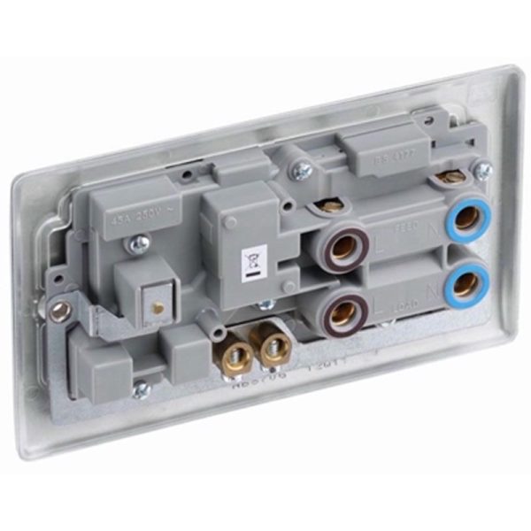 BG 45A SWITCH C/W SOCKET & NEON B/CHROME