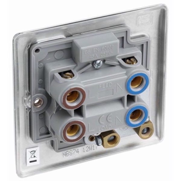 BG 45A SWITCH ON SINGLE PLATE B/CHROME