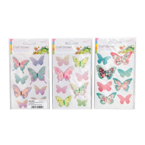 SIL METALLIC BUTTERFLY STICKER