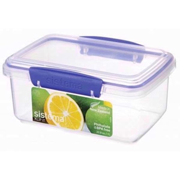 SISTEMA CLEAR RECT FOOD BOX 1 LTR