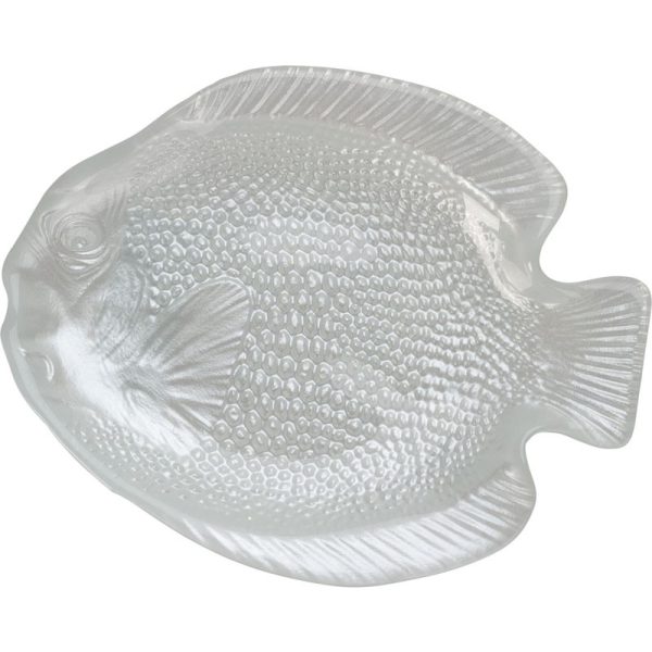 FISH SHAPE GLASS BOWL 20CM