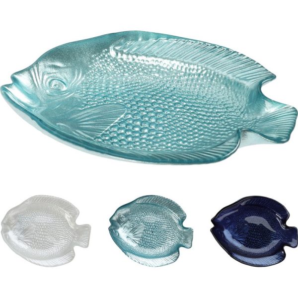 GLASS BOWL FISH SHAPE 16CM