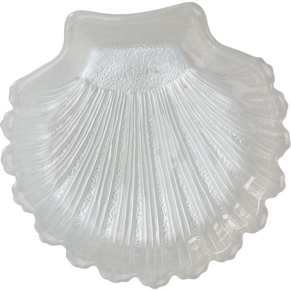 GLASS BOWL SHELL SHAPE 16CM