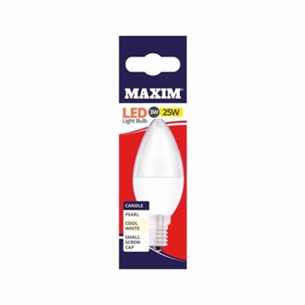 MAXIM CANDLE 25W SES PACK OF 10