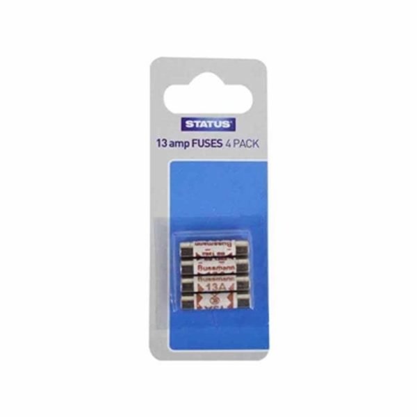 STATUS 13AMP PACK OF 4 FUSES + BLISTER CARD