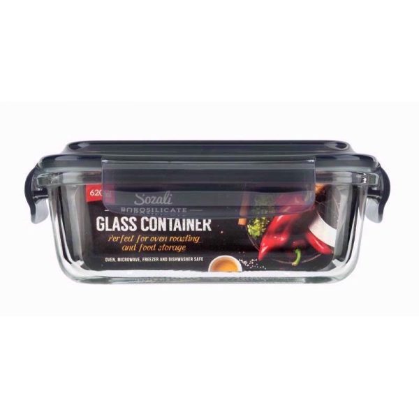 SOZALI CLIP LOCK CONTANER GLASS 620ML