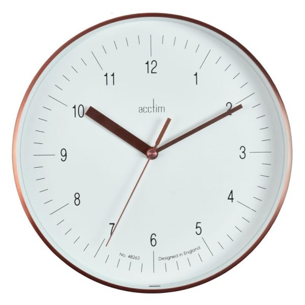 ACCTIM COLT CLOCK COPPER/WHITE