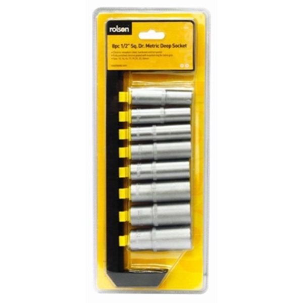 ROLSON DEEP SOCKET 8PC SET 1/2 DR